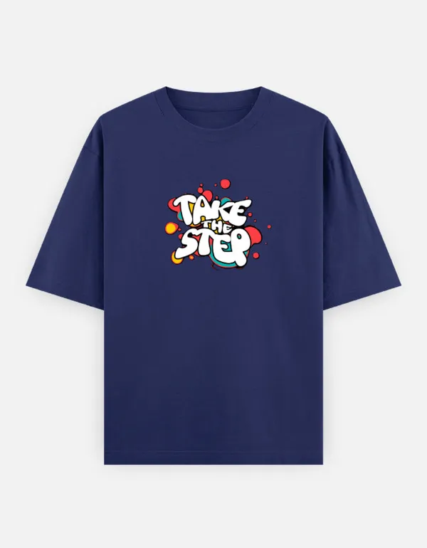 Take_The_Step_Unisex_Oversized_Classic_T_Shirt_Royal_Blue