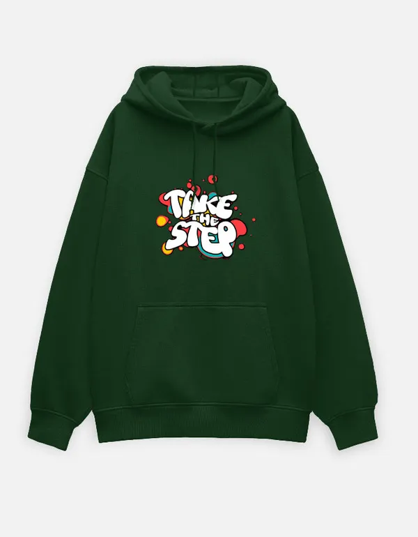 Take_The_Step_Oversized_Hoodie_Bottle_Green