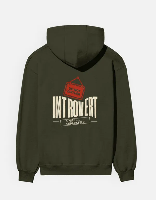 Introvert_Unite_Unisex_Hoodie_Olive_Green
