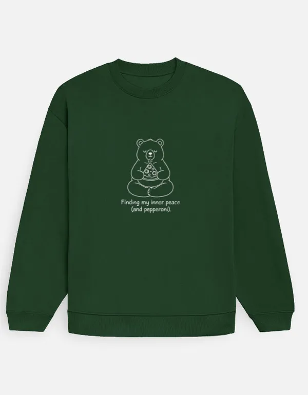 Inner_Peace_Oversized_Sweatshirt_Bottle_Green