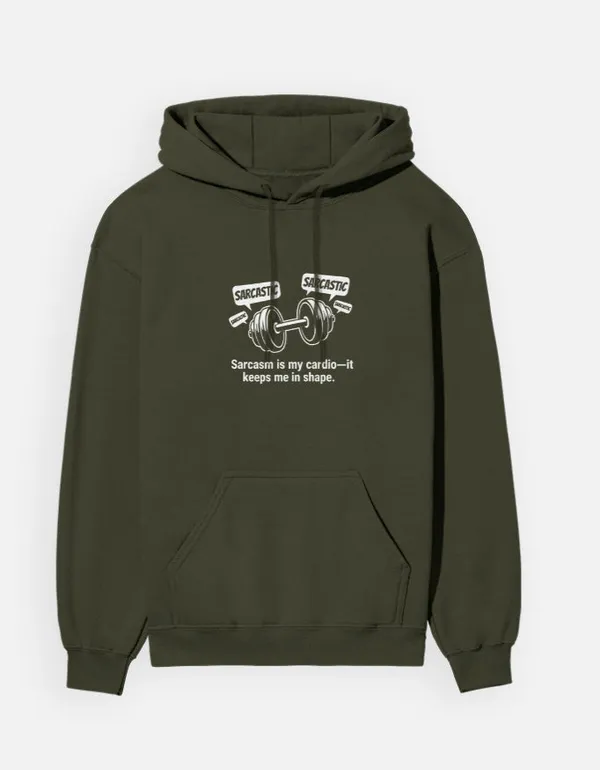 Sarcasm_Is_My_Cardio_Hoodie_Olive_Green
