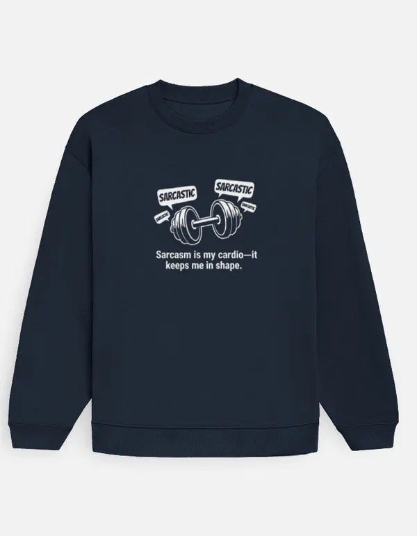 Sarcasm_Is_My_Cardio_Oversized_Sweatshirt_Navy_Blue