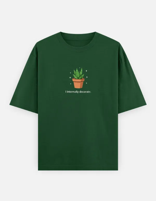 Internally_Decorate_Oversized_Classic_T_Shirt_Bottle_Green