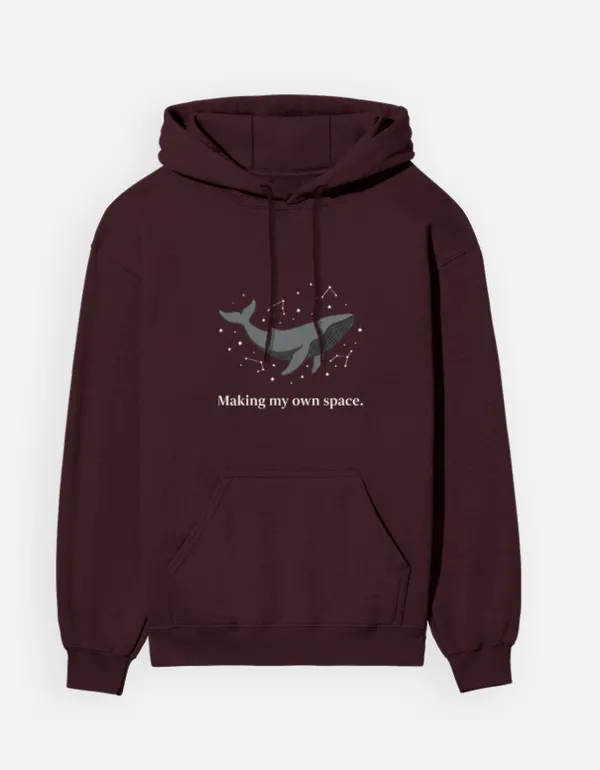Making_My_Own_Space_Unisex_Hoodie_Maroon