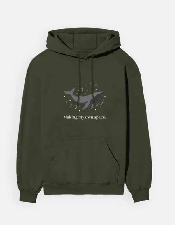 Making_My_Own_Space_Unisex_Hoodie_Olive_Green