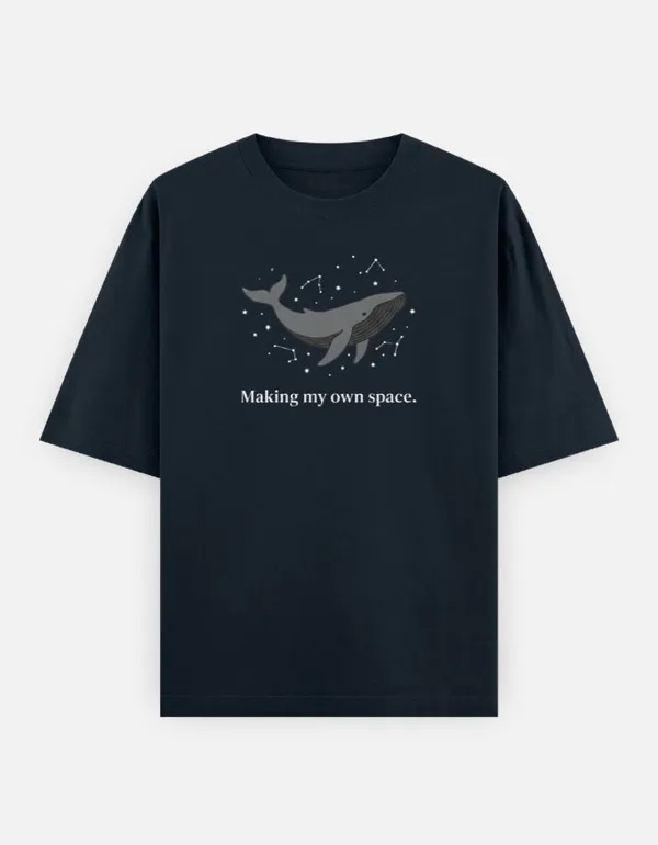Making_My_Own_Space_Oversized_Classic_T_Shirt_Navy_Blue