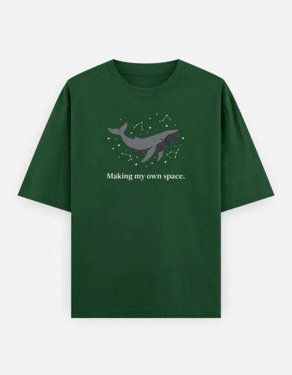 Making_My_Own_Space_Oversized_Classic_T_Shirt_Bottle_Green