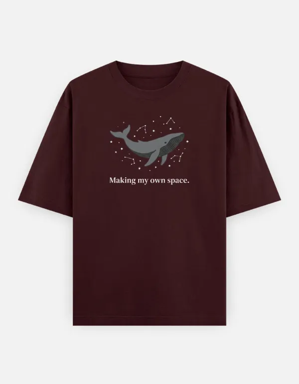 Making_My_Own_Space_Oversized_Classic_T_Shirt_Maroon