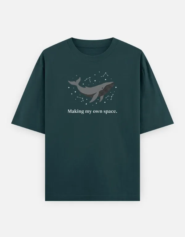 Making_My_Own_Space_Oversized_Classic_T_Shirt_Petrol_Blue