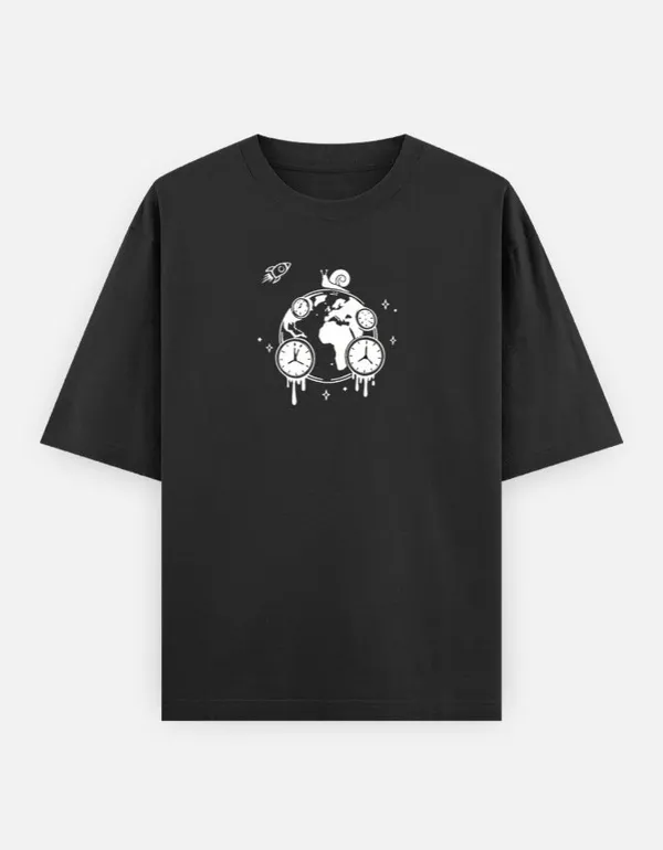 World_Time_Oversized_T_Shirt_Black