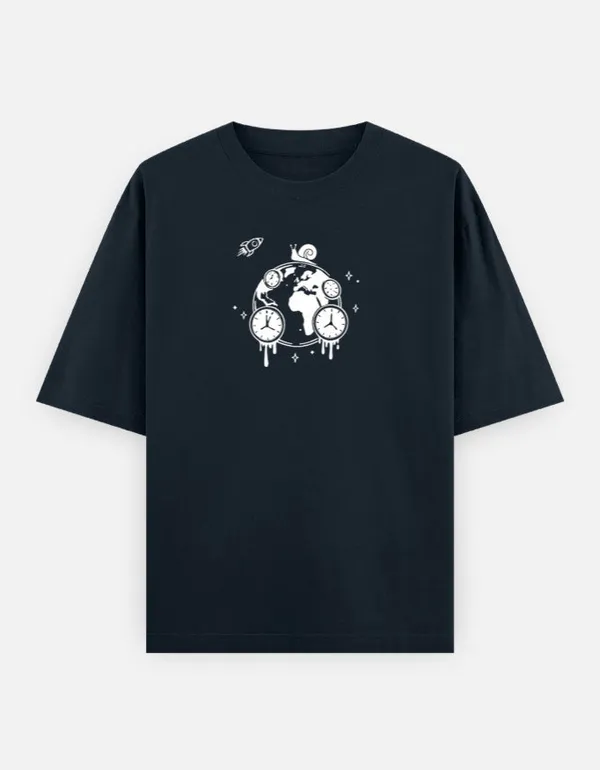 World_Time_Oversized_T_Shirt_Navy_Blue