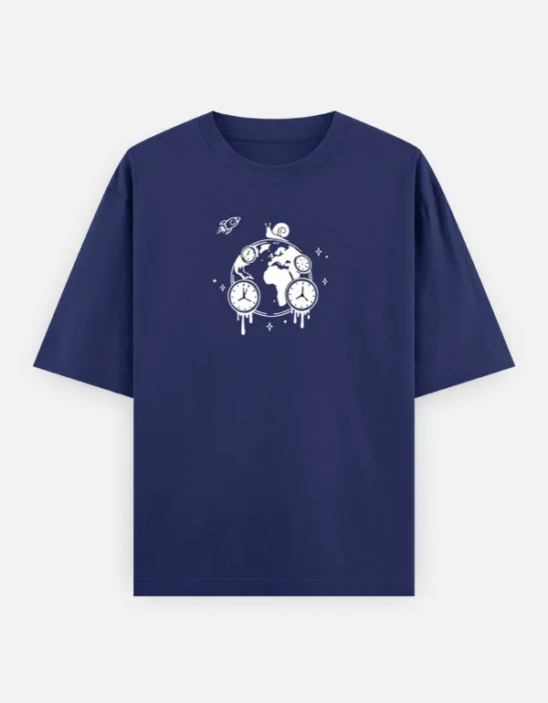 World_Time_Oversized_T_Shirt_Royal_Blue