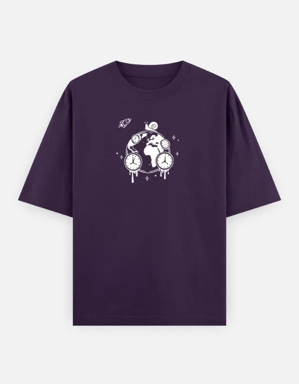 World_Time_Oversized_T_Shirt_Purple