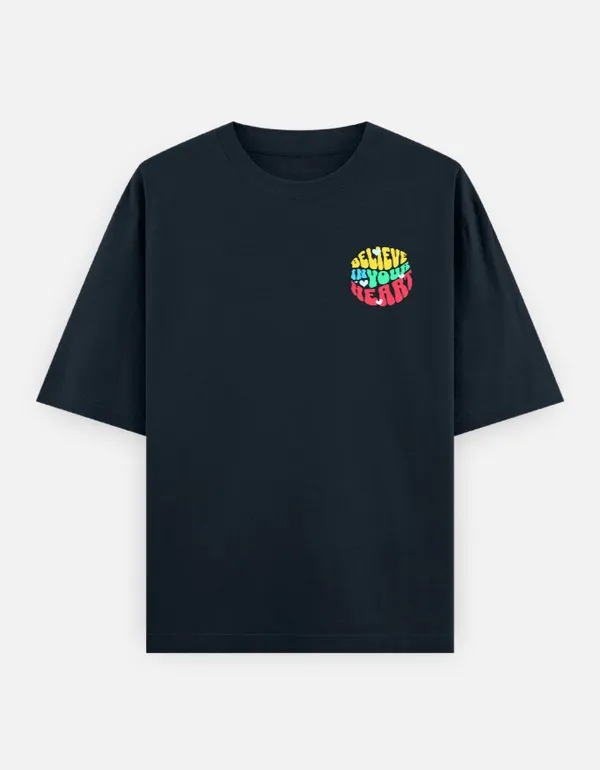 Believe_In_Your_Heart_Oversized_T_Shirt_Navy_Blue
