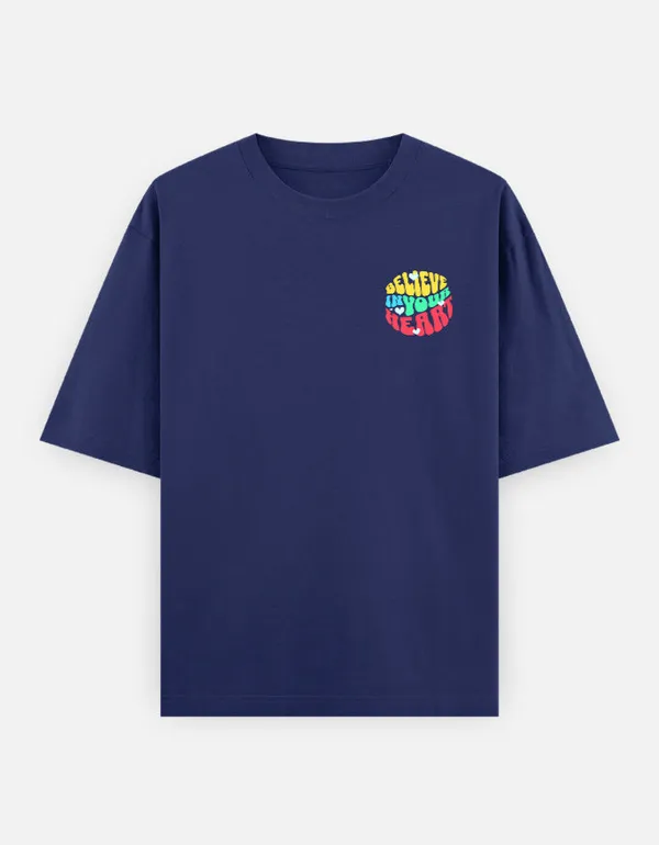 Believe_In_Your_Heart_Oversized_T_Shirt_Royal_Blue