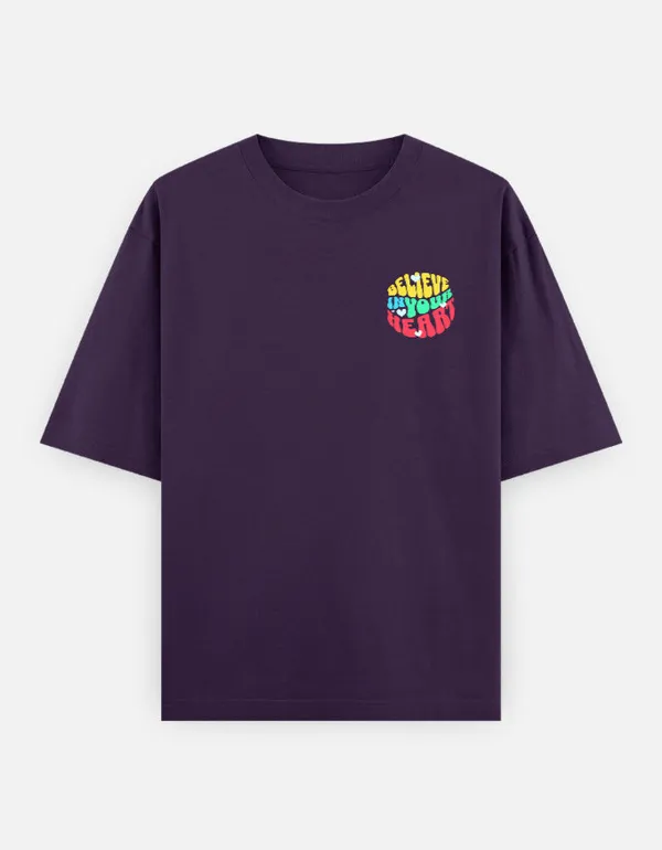 Believe_In_Your_Heart_Oversized_T_Shirt_Purple