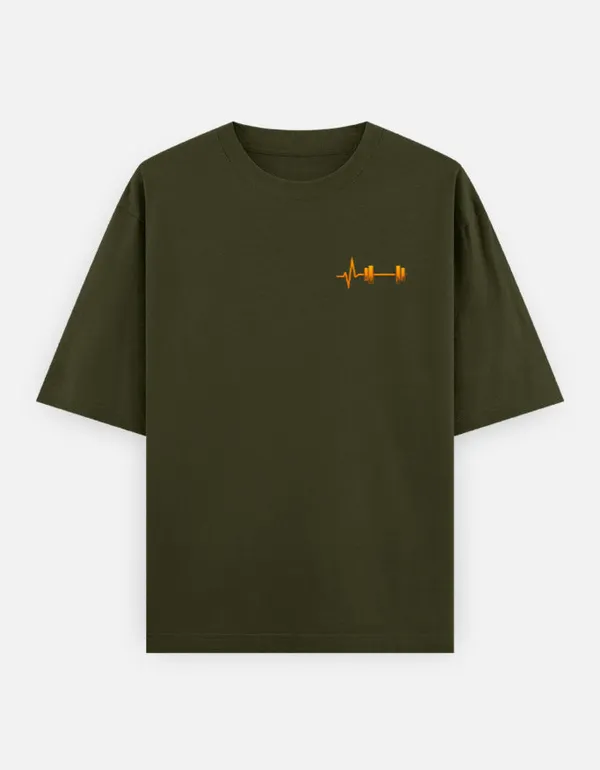 Gym_Is_Life_Oversized_T_Shirt_Olive_Green