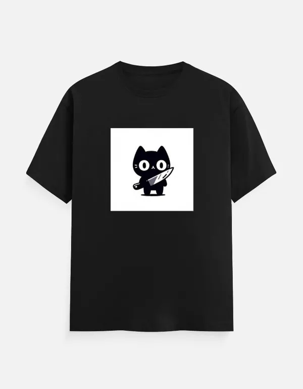 Killer_Cat_Classic_T_Shirt_Black