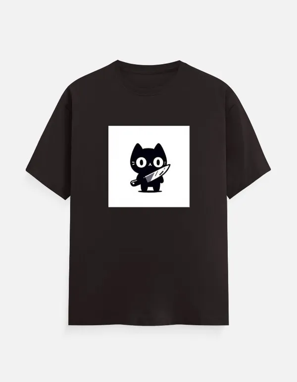 Killer_Cat_Classic_T_Shirt_Coffee_Brown