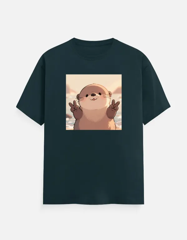 Overloaded_Cuteness_Classic_T_Shirt_Petrol_Blue