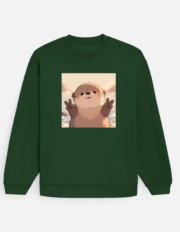 Overloaded_Cuteness_Oversized_Sweatshirt_Bottle_Green