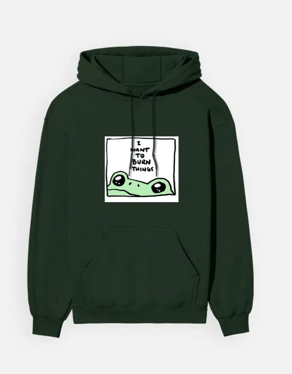 Burn_Things_Unisex_Hoodie_Bottle_Green