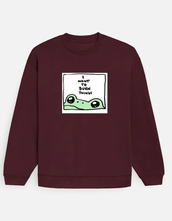 Burn_Things_Oversized_Sweatshirt_Maroon