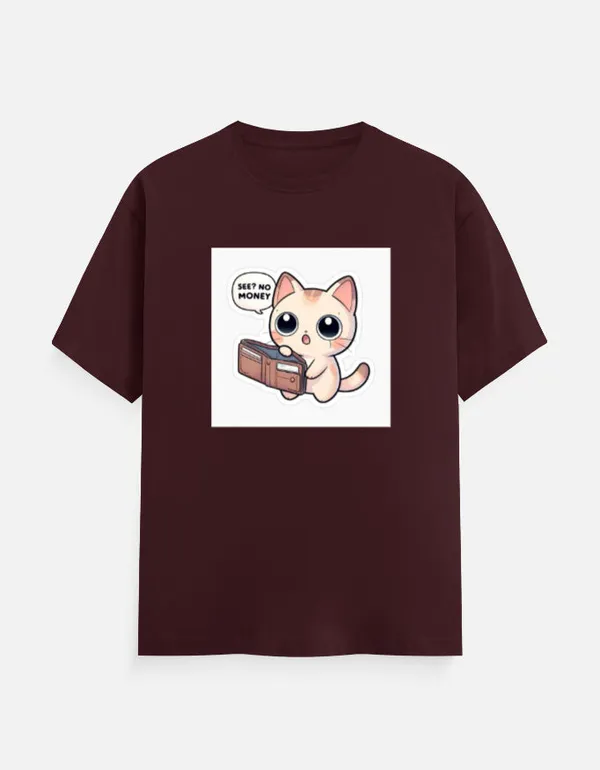 See_No_Money_Classic_T_Shirt_Maroon