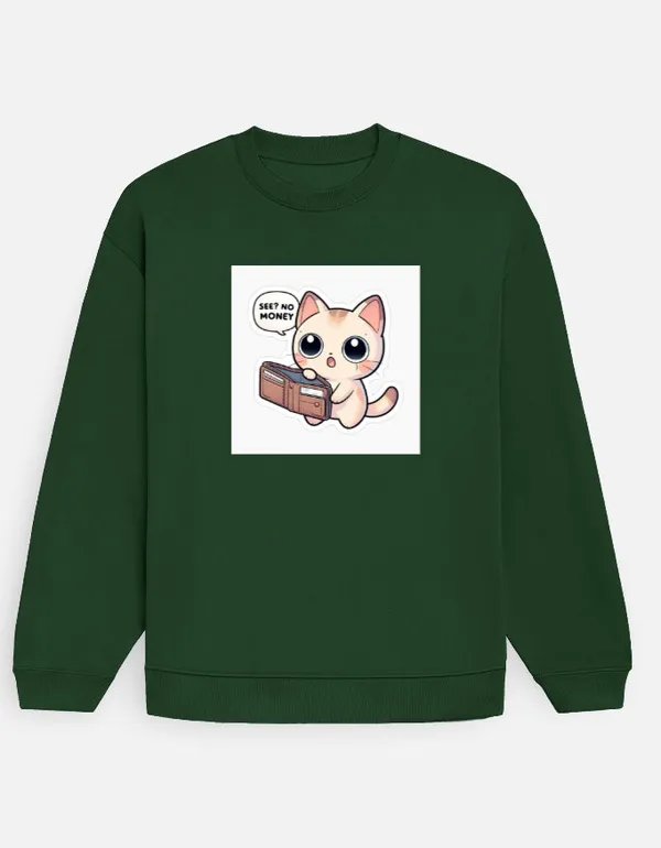 See_No_Money_Oversized_Sweatshirt_Bottle_Green