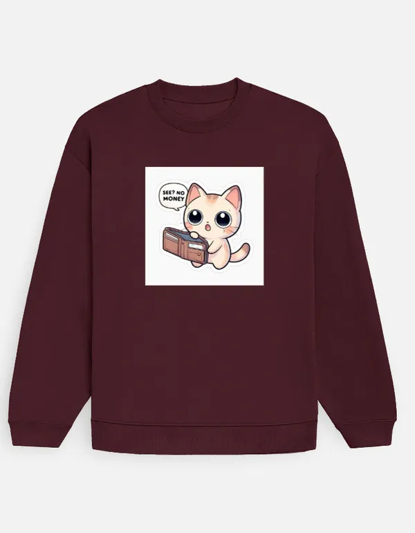 See_No_Money_Oversized_Sweatshirt_Maroon