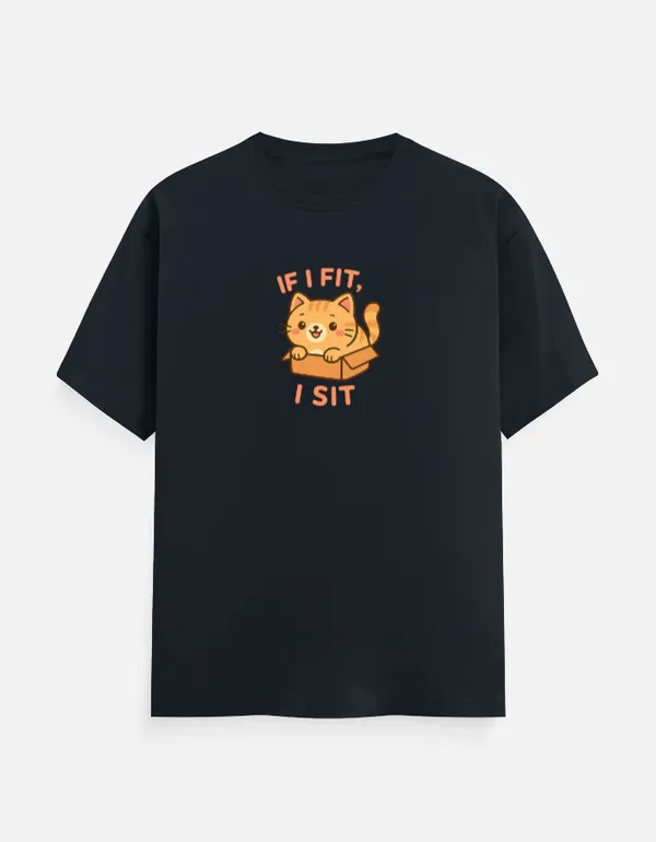 If_I_Fit_I_Sit_Classic_T_Shirt_Navy_Blue