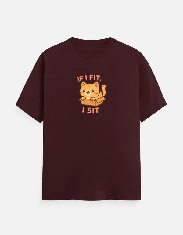 If_I_Fit_I_Sit_Classic_T_Shirt_Maroon