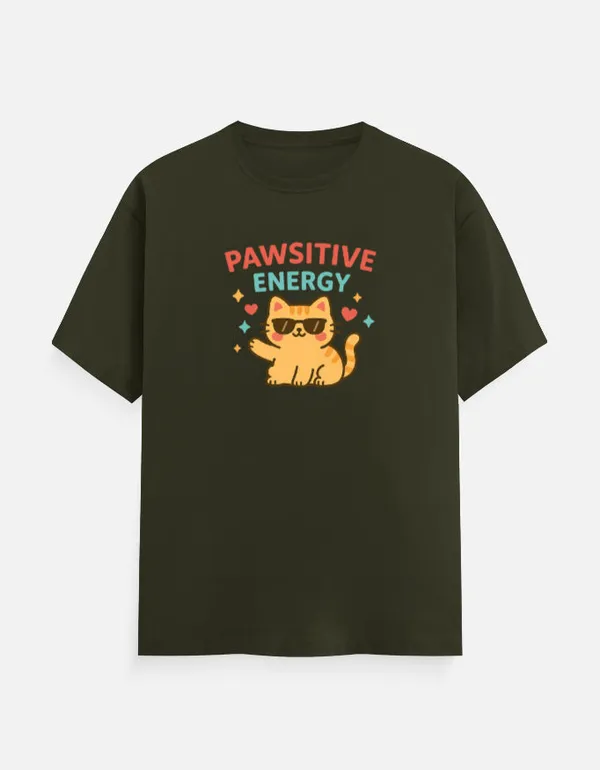 Positive_Energy_Classic_Crew_T_Shirt_Olive_Green