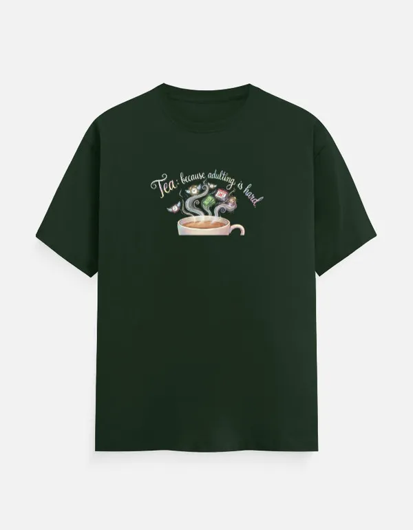 Adulting_Is_Hard_Classic_T_Shirt_Bottle_Green
