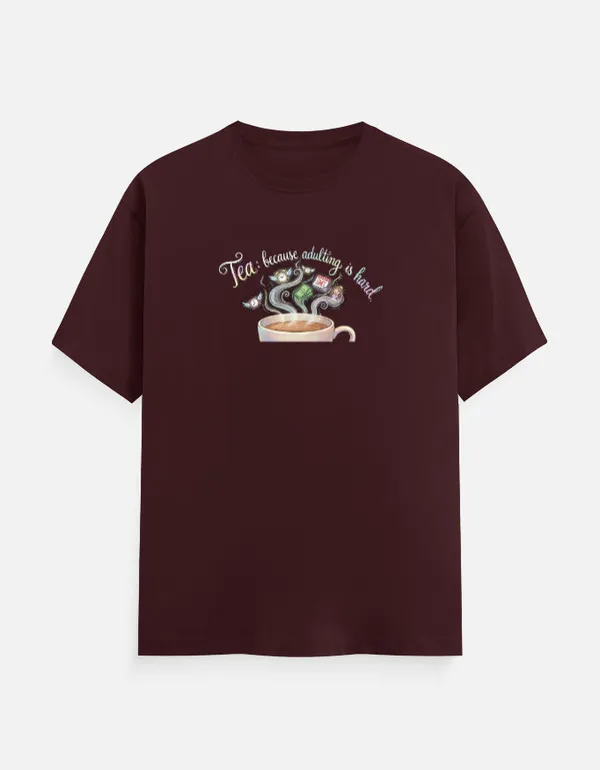 Adulting_Is_Hard_Classic_T_Shirt_Maroon