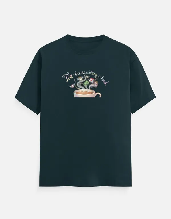 Adulting_Is_Hard_Classic_T_Shirt_Petrol_Blue