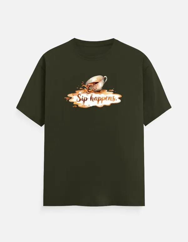 Sip_Haappens_Classic_Crew_T_Shirt_Olive_Green