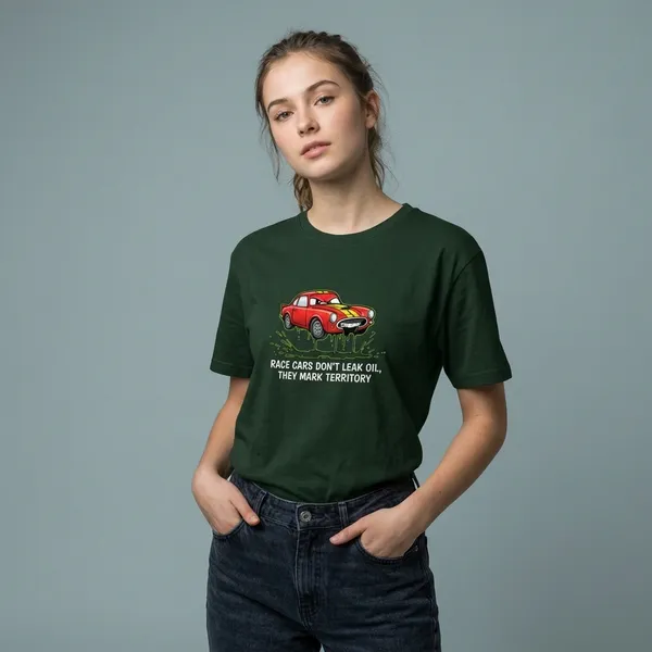 Graphic_T_Shirt_Race_Cars_Don_T_Leak_Oil_Unisex_Classic_T_Shirt_Bottle_Green