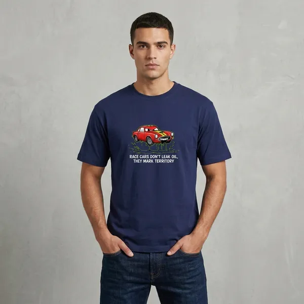 Graphic_T_Shirt_Race_Cars_Don_T_Leak_Oil_Unisex_Classic_T_Shirt_Royal_Blue