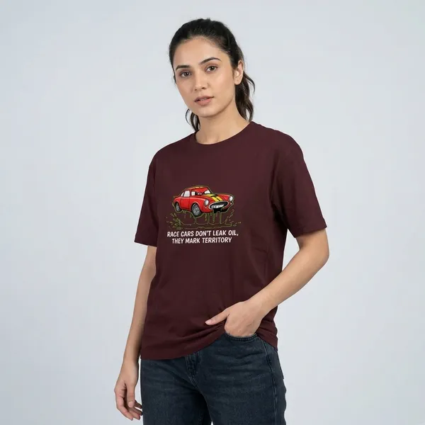 Graphic_T_Shirt_Race_Cars_Don_T_Leak_Oil_Unisex_Classic_T_Shirt_Maroon