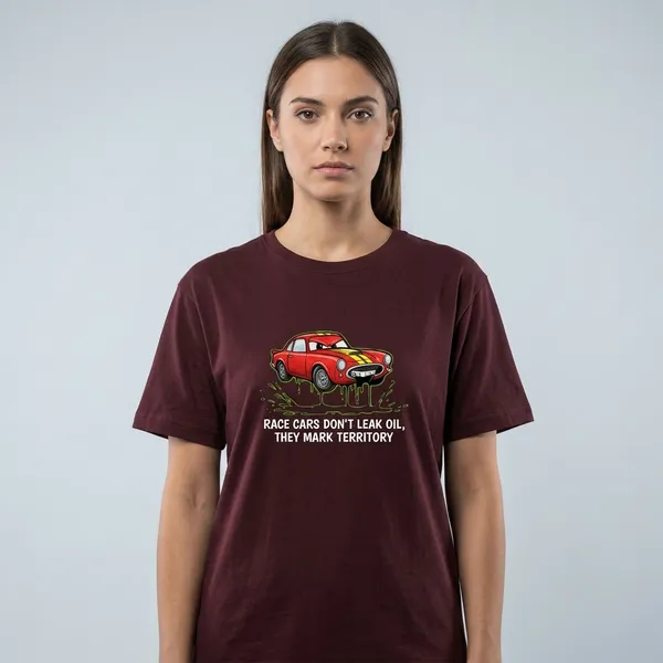 Graphic_T_Shirt_Race_Cars_Don_T_Leak_Oil_Unisex_Classic_T_Shirt_Maroon