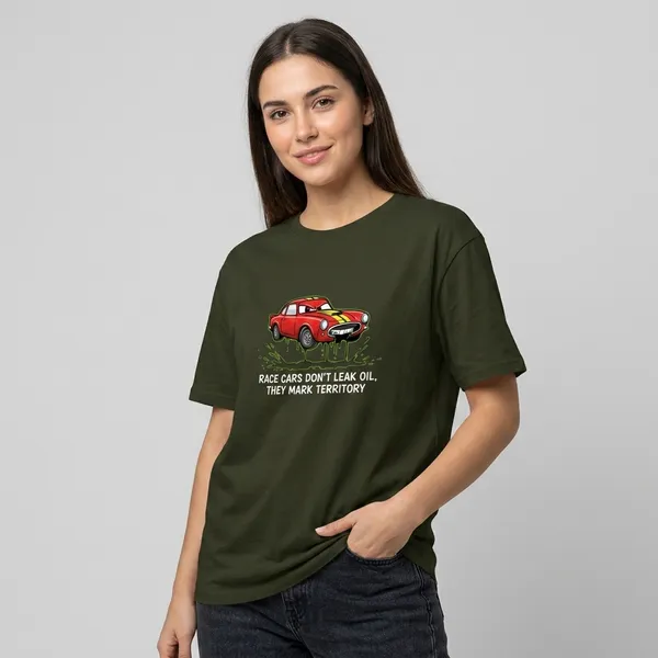 Graphic_T_Shirt_Race_Cars_Don_T_Leak_Oil_Unisex_Classic_T_Shirt_Olive_Green