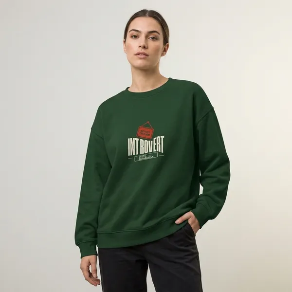 Introvert_Unites_Separately_Oversized_Sweatshirt_Bottle_Green