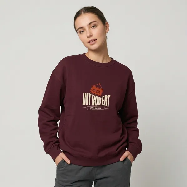 Introvert_Unites_Separately_Oversized_Sweatshirt_Maroon
