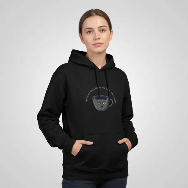 Morning_Tea_Unisex_Hoodie_Black