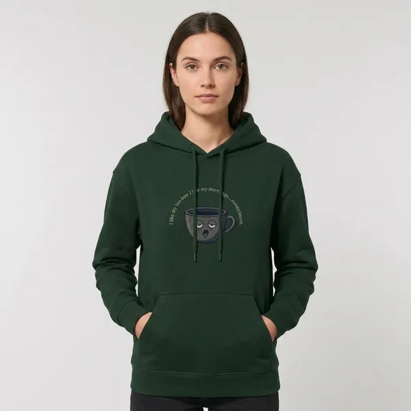 Morning_Tea_Unisex_Hoodie_Bottle_Green