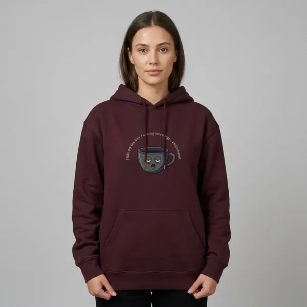 Morning_Tea_Unisex_Hoodie_Maroon