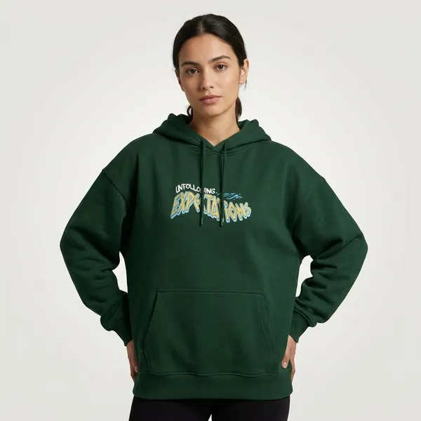 Unfollowing_Expectations_Oversized_Hoodie_Bottle_Green