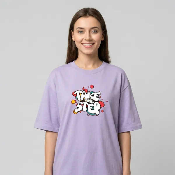Take_The_Step_Unisex_Oversized_Classic_T_Shirt_Lavender
