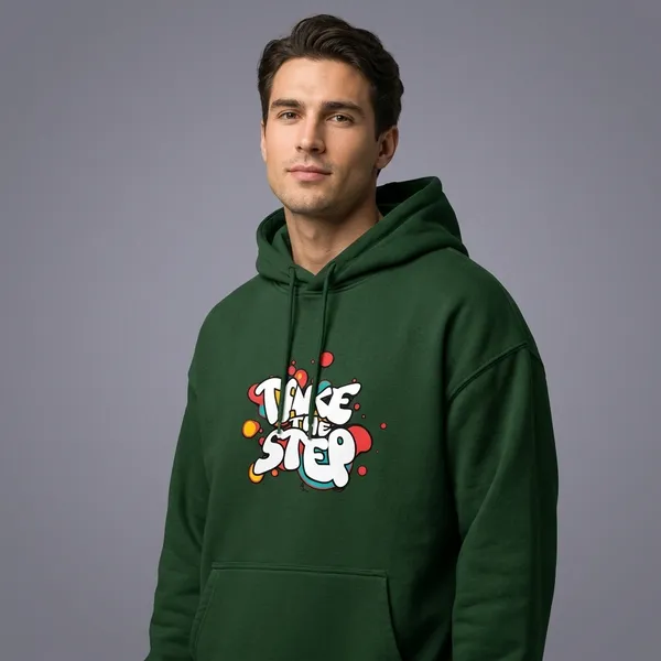 Take_The_Step_Oversized_Hoodie_Bottle_Green
